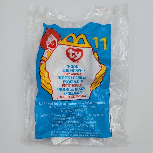 Nook The Husky #11 McDonald’s Toy Retired 1999 New Sealed TY Teenie Beanie Babie - Picture 1 of 7
